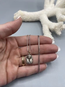 Impresionante collar de plata de ley 925 con colgante hermoso collar #T94 - Imagen 1 de 14
