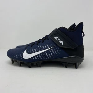 Nike Alpha Menace Pro 2 Mid AQ3209 403 Navy Blue Football Cleats MENS SIZE 9 - Picture 1 of 12