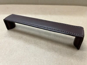 Turnstyle Designs Savile Bench Chocolate Leather Cabinet Pull Handle H1192 160mm - Picture 1 of 13