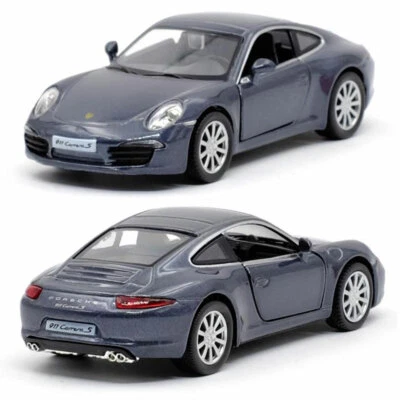 保时捷 911 Carrera S 1/36 比例模型汽车压铸玩具车儿童礼物灰色 — 第 1/4 张图片