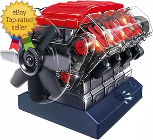 V8 Combustion Engine Model Kit That Runs - Build Your Own STEM Mini V8 Model - Picture 1 of 6