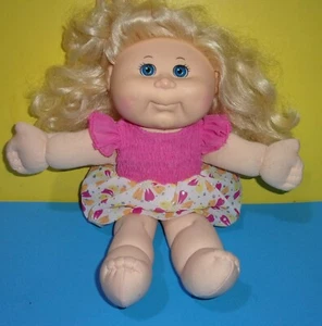 Cabbage Patch Kids  2016 15" Blonde Hair Blue Eyes Doll Toy Girl Pink Dress - Picture 1 of 3