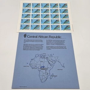 Hoja de estampilla de los Juegos Olímpicos de la República Centroafricana 1980 como nueva - Imagen 1 de 7