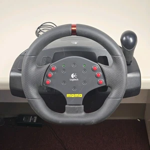 Logitech Momo Racing Force Racing Wheel Negro SIN PROBAR Vendido como REPUESTOS/PIEZAS - Imagen 1 de 8