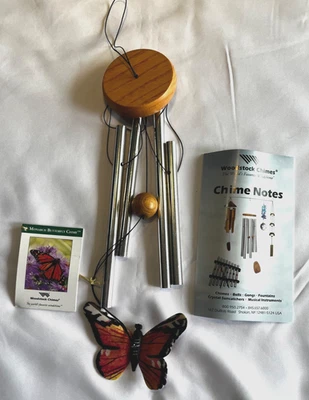 Woodstock Wind Chimes Signature Collection Monarch Butterfly Chime, 11 inch New - Image 1 of 4