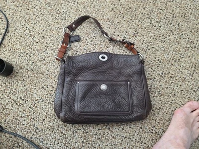 Bolso de Hombro COACH Vintage 10132 Colección Guijarro Suave Cuero Marrón Foto 1 de 4