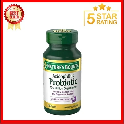 120 Tabl Probiotics 100 Million CFU Potency for Healthy Digestive Immune Health - Image 1 of 4