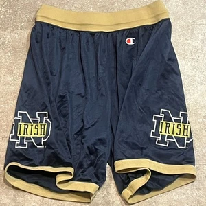 Vintage Notre Dame Fighting Irish Men’s Basketball Shorts Champion XL Navy -USA - Picture 1 of 7