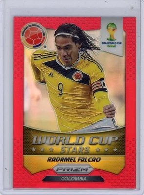 Radamel Falcao 2014 Panini Prizm World Cup Stars Red Prizm /149 #10 Colombia - Image 1 of 2