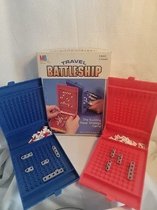 Vintage 1984 Travel Battleship Game With Box Milton Bradley MB Classic - Picture 1 of 3