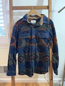Legendary Whitetails Shirt Mens Small Tall Aztec Fleece Button Up Pullover - Picture 1 of 5