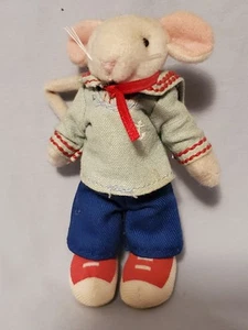 Stuart Little 4" Mini Mouse Plush Doll Figure 2000 Learning Curve Sailor Suit - Picture 1 of 4