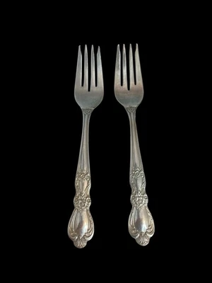 Juego de 2 tenedores de ensalada cubiertos HERITAGE 1847 IS Rogers Bros Foto 1 de 4