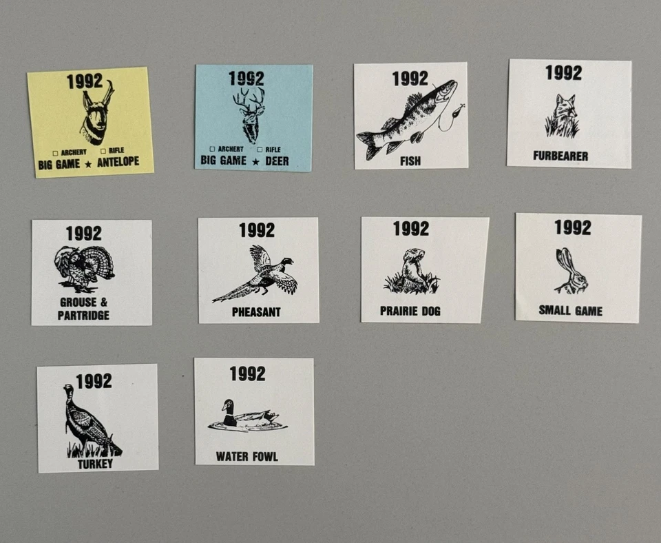 1992 Standing Rock Sioux Indian Reservation Gaming Stamps - SR# 1-10 - Image 1 of 1