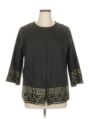 Linea by Louis Dell'Olio Women Black Jacket 1X Plus - Image 1 of 4
