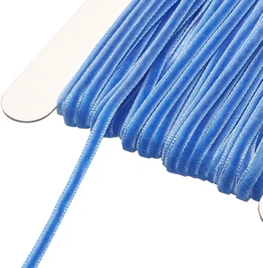Blue 25 Yards 1/8" 3Mm Velvet Ribbon Lots Bulk (Blue, 1/8"(3Mm)) - Picture 1 of 5
