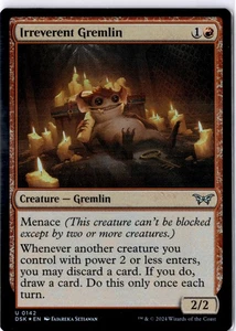 Duskmourn: House of Horror Magic: The Gathering Irreverent Gremlin 142 DSK HOLO - Picture 1 of 2