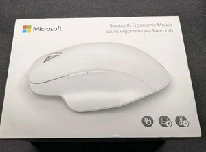 Microsoft Bluetooth Ergonomic Mouse - Glacier with comfortable thumb rest - Picture 1 of 5