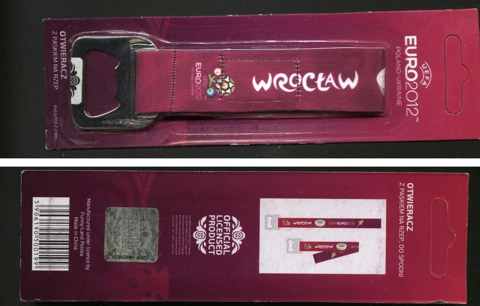 UEFA FOOTBALL EURO 2012 - bottle opener for beer LICENSED PRODUCT (5) WROCŁAW - Image 1 of 1
