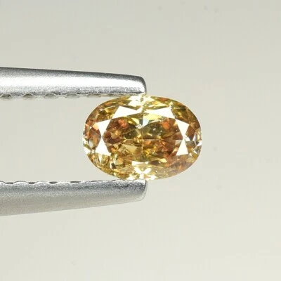 IGEC Certified 0.31cts Brownish Pink Oval Natural Loose Diamond "SEE VIDEO" - image 1 of 2
