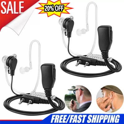 2 Pin Walkie Talkie Earpiece Headset Earphone For BAOFENG/BAOJIE/WEIERWEI Radio - Image 1 of 4