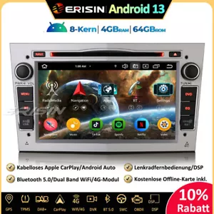 64GB Android 13 Autoradio GPS DAB+CD Opel Astra H Corsa C/D Signum Meriva Zafira - Bild 1 von 23