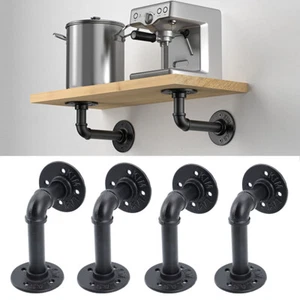 2/4X Heavy Duty Pipe Shelf Bracket Scaffold Shelf Holder Industrial Steel Metal - Picture 1 of 30