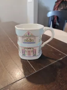 Taza/taza LENOX Spice Village Series TEA ROOM Sky AZUL CAFÉ RARO 1992 C-8 - Imagen 1 de 5