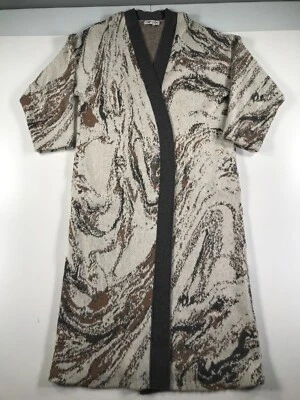 Cárdigan vintage St John talla mediana abstracto gris angora cachemir frente abierto Foto 1 de 4