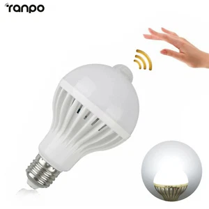 E27 Led Pir Motion Sensor Bulb 5W 7W 9W Living 5730smd Replace Halogen Light For - Picture 1 of 14