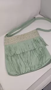 Light Mint Green Bohemian Women's Messenger/Shoulder Bag - Picture 1 of 4