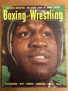 Boxing & Wrestling Magazine V3N8 June 1955 Cover Jimmy Carter 4572 - Imagen 1 de 2