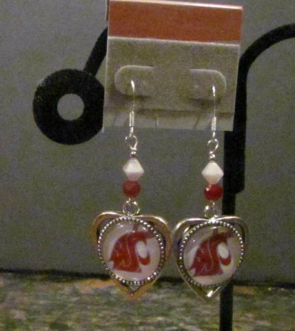 WSU Cougar Earrings Washington State University Pac 12 Cover
