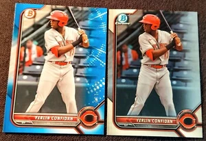 2022 Bowman Draft Blue /150 Yerlin Confidan & Chrome #BDC-199 Reds - Picture 1 of 2