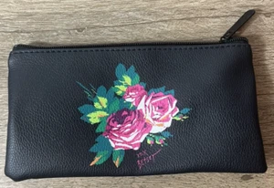 Bolso Cartera Betsey Johnson Negro/Floral con Cremallera - Imagen 1 de 4