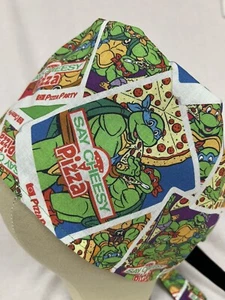 Men/Women Surgical Scrub Cap Lined Turtles Cheesy Slime Green 100% Cotton - Picture 1 of 3