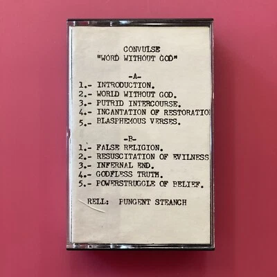 Convulse ‎– World Without God Cassette Thrash Death Metal Punk 1991 RARE Finland - Image 1 of 4