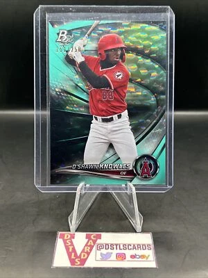 2022 Topps Bowman Platinum - D'SHAWN KNOWLES TOP PROSPECTS AQUA ICE /250 #TOP-96 - Image 1 of 3