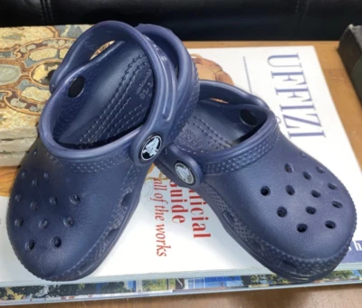 CROCS Kids Toddlers Classic Clogs Shoes-Size C5-Navy Blue-VGUC! - Image 1 of 4