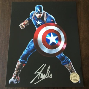 MARVEL CAPTAIN AMERICA STAN LEE SIGNIERT AUTO SIGNATUR 8 X 10 EXCELSIOR HOLOGRAMM - Bild 1 von 3
