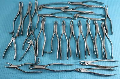CYNAMED USA NEW GERMAN STAINLESS 10 EACH EXTRACTING FORCEPS EXTRACTION DENTAL INSTRUMENTS