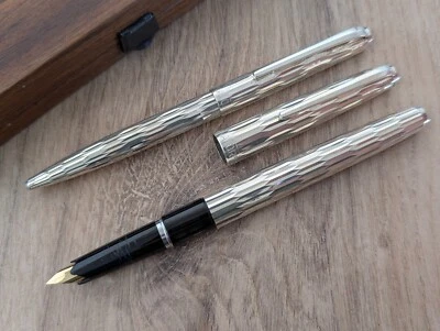 Vintage SENATOR Sterling Silver Fountain Pen and Ballpoint Made in Germany RARE - Bild 1 von 4