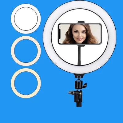 10” LED Dimmable Ring Light.Perfect For Live Streams,Social Media & photography - Image 1 of 4