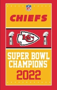Bandera de bandera de campeones de los Kansas City Chiefs Super Bowl 2022 3x5. ¡Vendedor de EE. UU.!!¡! - Imagen 1 de 2