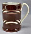 Citerne de vaisselle à crème britannique bandes brunes du 18ème siècle vers 1790