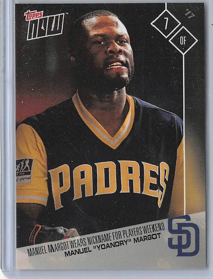 2017 Topps Now #PW-118 Manuel Margot San Diego Padres ERROR - Image 1 of 2
