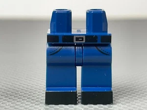 LEGO Dark Blue Minifigure Hips & Legs Black Belt & Shoes Silver Buckle Pockets - Picture 1 of 5