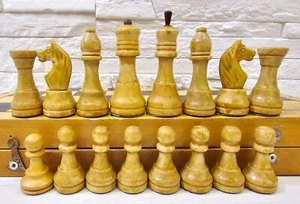 Vintage Rare Chess Set Soviet Classic Tournament Wooden USSR 1980s Antique Chess - Picture 1 of 16