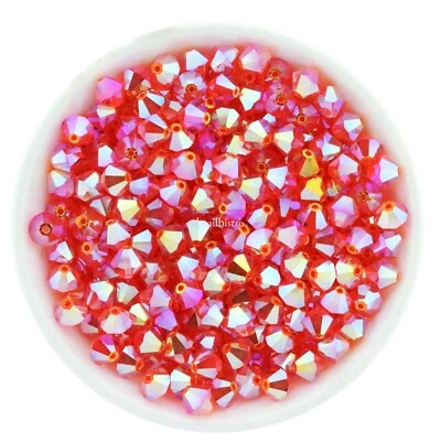 Preciosa Bicones Hyacinth AB2X 3mm, 4mm, 6mm Crystal Bicones - Image 1 of 2