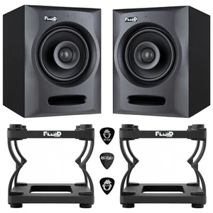 Par de monitores de estudio Fluid Audio FX50 de 5" con 2 soportes y selecciones de guitarra - Imagen 1 de 11